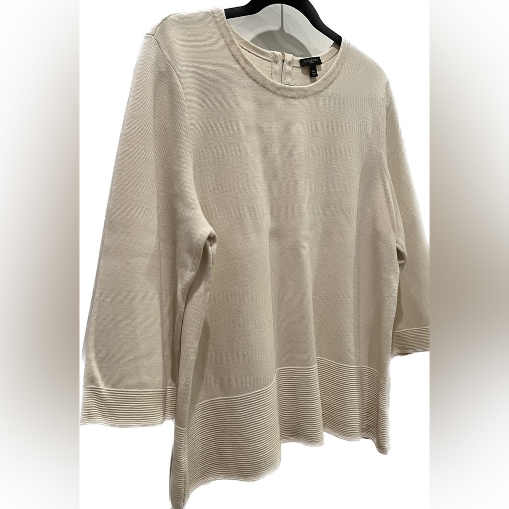 Talbots Cream Tunic Sweater